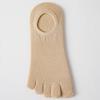 Men's Summer Low-Cut Breathable Five-Toe Socks - Sweat-Absorbent and Thin Invisible Socks