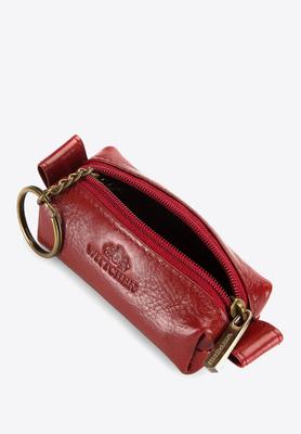 Wittchen Men's Leather Key Case With Zipper Red Genuine Leather
