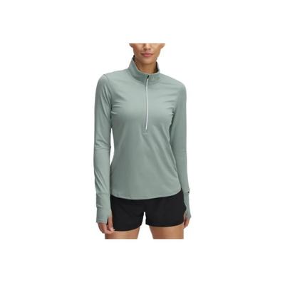 Qualifizierer Modisch Bequem Laufen Schlanke Passform Langarm T-Shirt Damen Oberteile Limettengrün 1379349-348