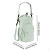 Water Bottle Carrier Adjustable Shoulder Strap for Men Women with Zipper Pocket Bag