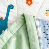 Cartoon Dinosaur Summer Quilt 100% Cotton Skin-friendly Breathable Air Conditioning Quilt Travel Camping Thin Blanket Washable