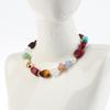 Bohemian Colored Resin Beaded Necklace For Women Vintage Adjustable Acrylic Short Choker Jewelry Gift