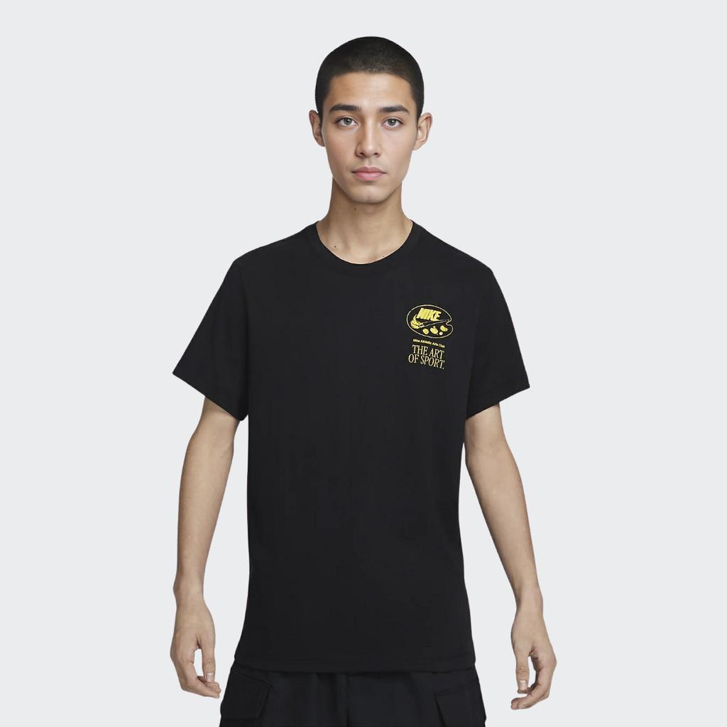 Nike Solid Color Logo Print Short Sleeve T-Shirt Men Tops Black FB9799-010