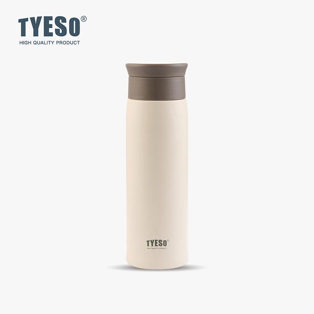

Tyeso Stainless Steel Insulated Water Bottle Round Shoulder Travel Mug Portable Frosted Ins Design for Men Women Vacuum Flasks 350ML