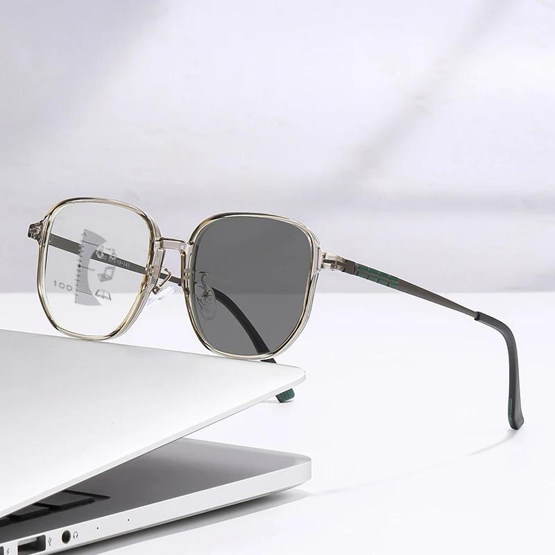 Women s Elegant Business Photochromic Multifocal Reading Glasses Blue Light Blocking Fashionable and Simple Men Eyeglasses 0