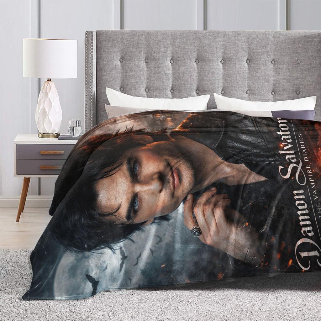 The Vampire Diaries Flannel Blanket Soft Bedding Throws for Couch Bed Travel Aesthetic Bedspread Sofa Bed Cover