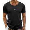 Men Short Sleeve T Shirt Crew Neck Solid Basic Tee Casual Streetwear Fit Lightweight Simple Top for Everyday Use