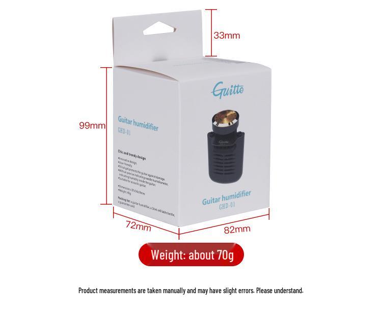 Folk Acoustic Classical Guitar Soundhole Humidifier & Hygrometer - Winter Maintenance Accessory to Prevent Drying & Cracking