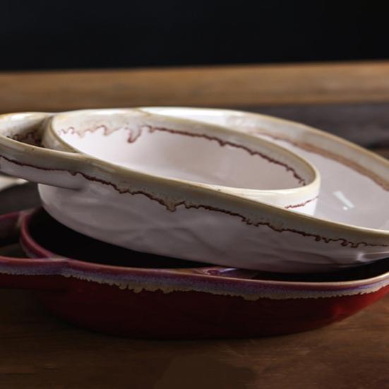 Soup And Sandwich Bowl Ceramic Baking Pan with Handles Divided Compartment Dish for Pasta Salad Fruit Breakfast Lunch Dinner Snacks