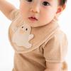Pompkins BABY Organic Cotton Mini Made In Japan Y-1334 100% [Ghost Series] Bib, (Brown)