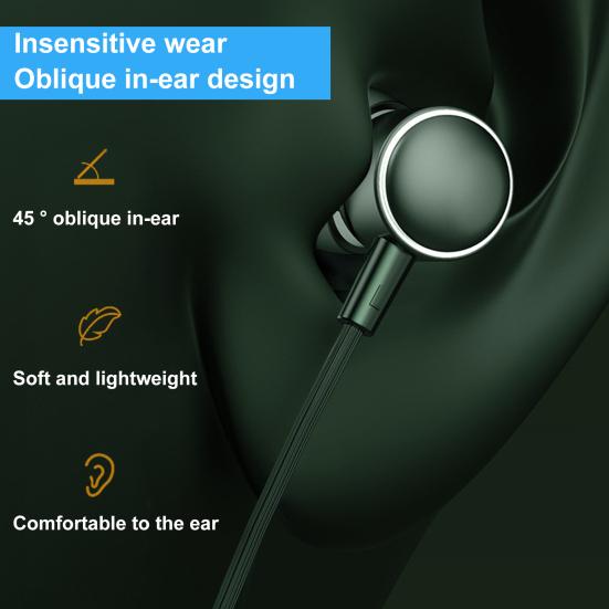 Earbuds with Noise-canceling Sound In-ear 3.5MM Mic High-quality Earphones for Computers Laptops Phones