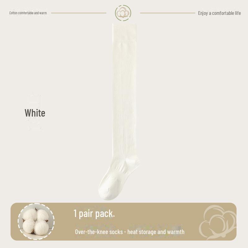 Chaussettes montantes en coton pour femmes: Longueur cuisse, Chaud, Antidérapant, Design sans armatures pour le printemps et l'automne