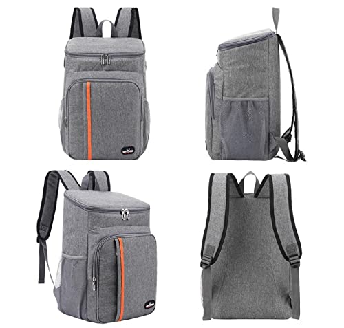 Cold Insulated Thermal Insulated Cooler Soft Cooler 18L Backpack, Bag, Bag, Foldable, Box, (Gray)