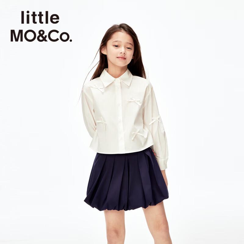 little MO&Co. Girls  Long-Sleeve Shirt with Bow 120