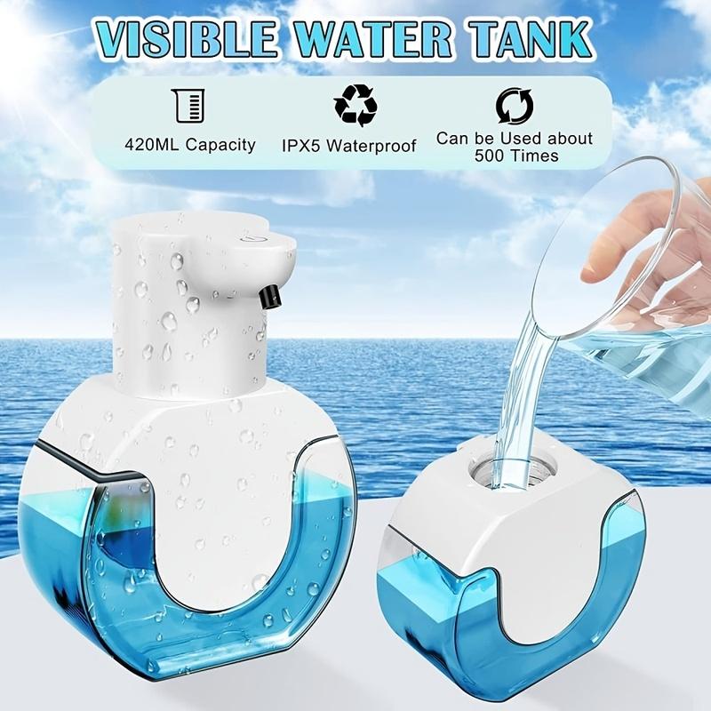 Automatic Foaming Soap Dispenser Rechargeable Touchless Hand Soap Dispenser Waterproof Wall Mounted Soap Pump for Bathroom