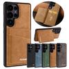 Leather Case For Samsung Galaxy S25 Ultra Edge S24 Plus S23 Fe S22 S21 S20Fe S25U S24U S23U Card SlotS Cards Holder Phone Cover