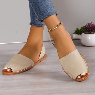 Sandálias femininas Moda Open Toe Verão Novos Sapatos Baixos Casuais Banquete Femininos Slip-ons Sapatos Casuais Plus Size 43 Zapatos Mujer