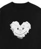 GRAVER [Unisex] Big Cloud Heart Smile Sweatshirt_Black
