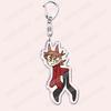 Popular Eddsworld Tord Keychains for Accessories Bag  Anime Comic Ringo Edds Meme Keyrings Jewelry Gamers Fans Friends Gifts