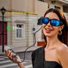 128G OhO Camera 24M Resolution 1080P Smart Glasses with UV400 Sunglasses Lens for Outdoor Sports Glasses, H.265