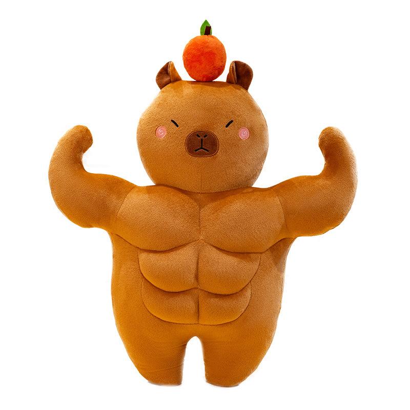 Capibara Capybara Doll Muscle Hunk Abs Plush Toy Boys and Girls Pillow Doll Birthday Gift