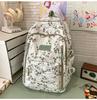 New Sweet Girl Backpack Waterproof Primary School Junior High School Student Schoolbag Printed Bamboo Literary Chinese Style Backpack