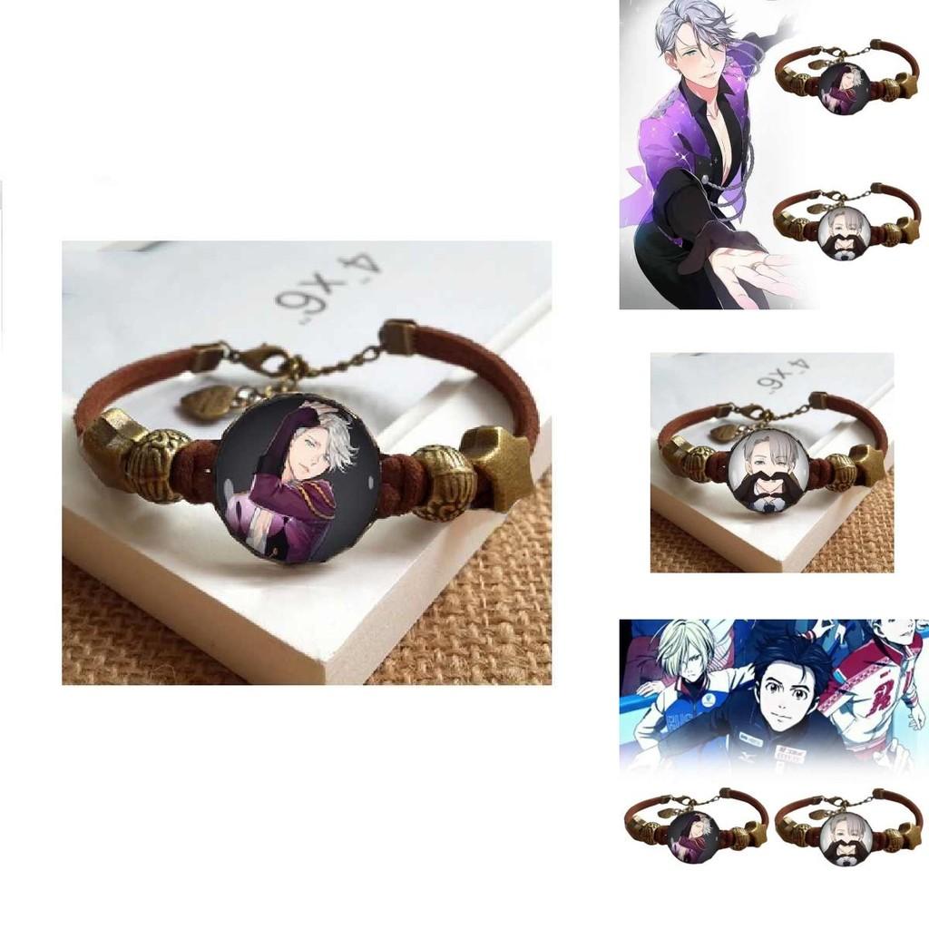 Yuri On Ice Cartoon Character Hand Chain Decorative Glass Wristband For Fans