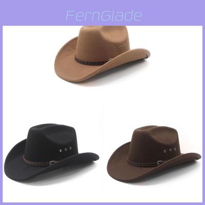 Traditional Style Felt Hat With Wide Brim Sun Protection For Men