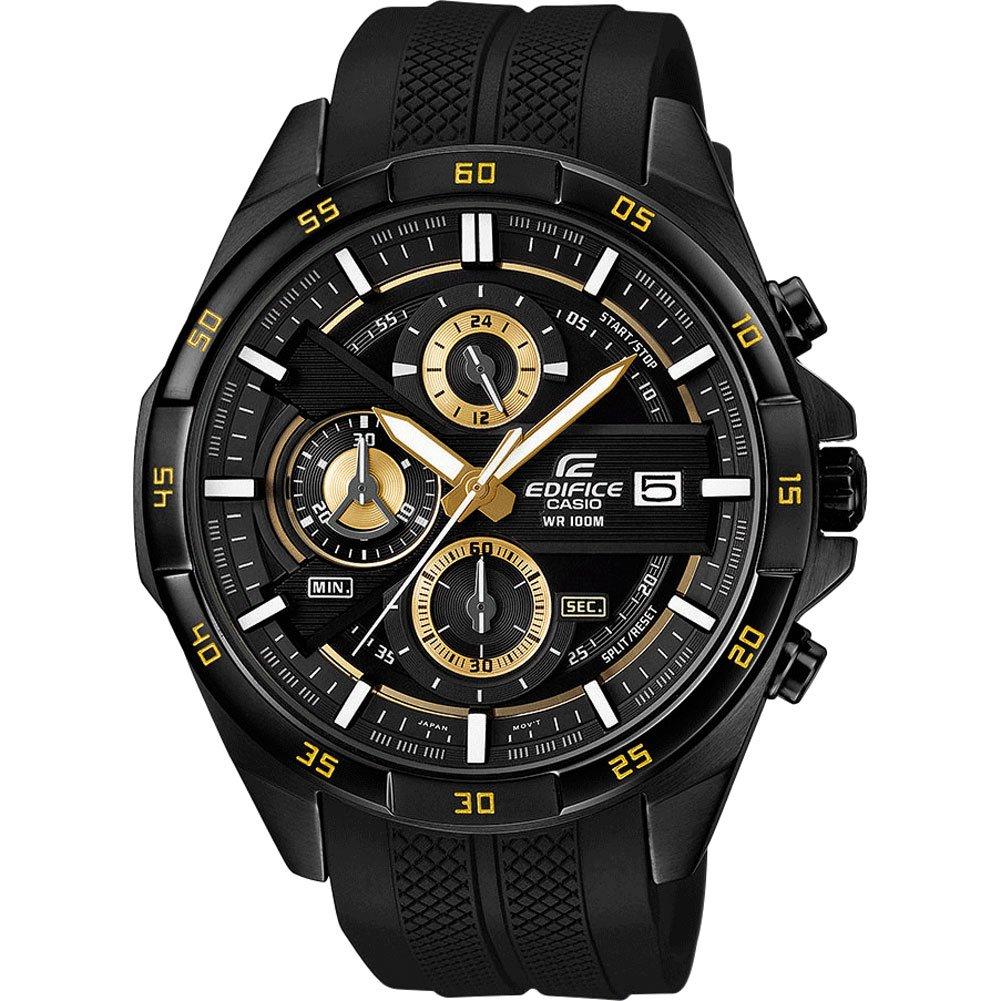 

[Casio] EDIFICE 100m Waterproof Black & Gold Chronograph EFR-556PB-1A Men s Watch