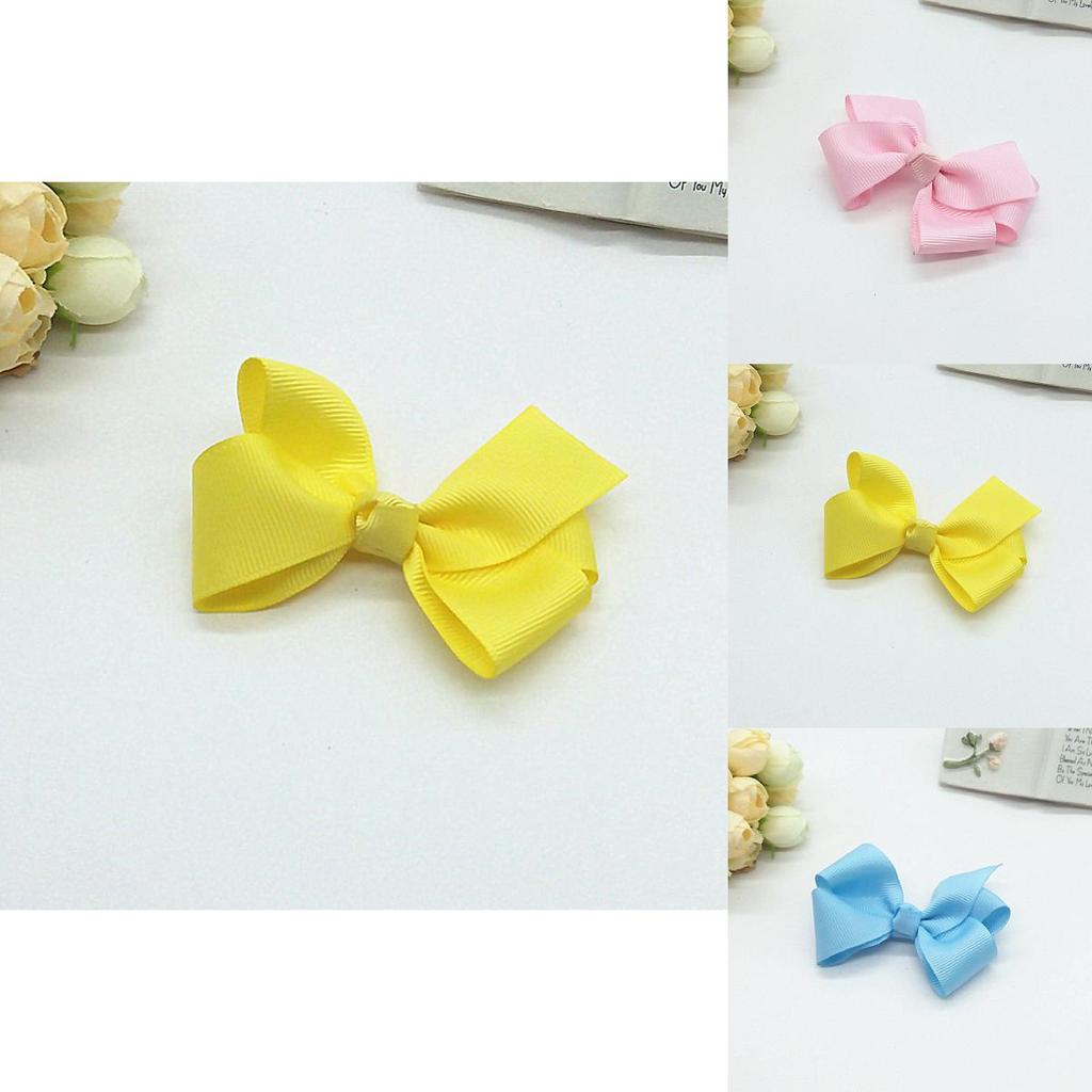 Children Hair Clips With Blue Ribbon Butterfly Bow For Girls Gift Pack