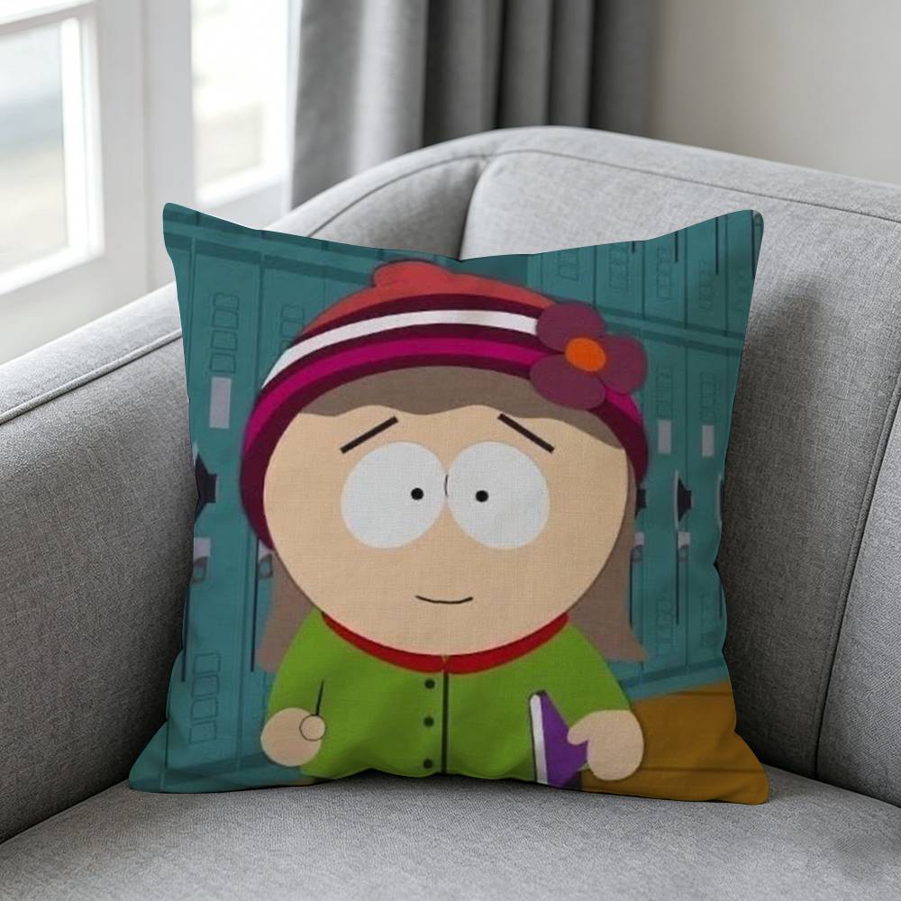 South Park Satiricall Animation Pillow cover Soft Microfiber Pillowcase Home Sofa Decor Surprise Decorative printed