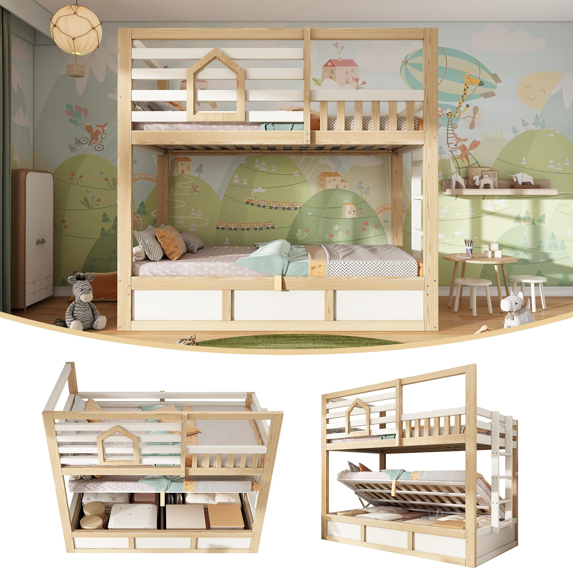 Kids Bunk Bed 90x200 cm, Cabin