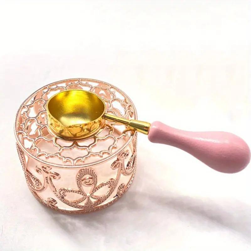 1pc Lace Wax Seal Warmer, Rose Gold Bird's Nest Wax Seal Furnace for Wax Sealing Stamp for Letter Envelope Stamp
