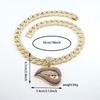 European and American Alloy Sexy Bite-shaped Lips Hip Hop Personalized Creative Pendant Hip Hop Cuban Chain Necklace