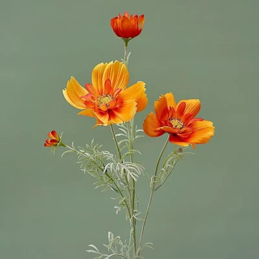 Elegant Design Artificial Cosmos Flower Branch 77CM Length Fake Flowers  Wedding Decor