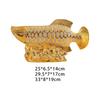 Creative Fish Statue Sculpture Ornament Porcelain Figurine Handicraft for Bookshelf, Tabletop Decor Housewarming Gift