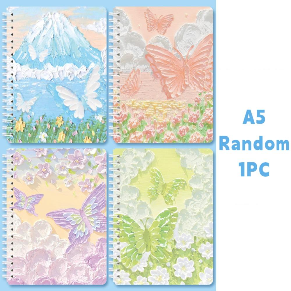 

Перфорированные страницы Спиральные блокноты Цветной дневник Толстая книга для записей от руки Студенты 10-Random 1PC