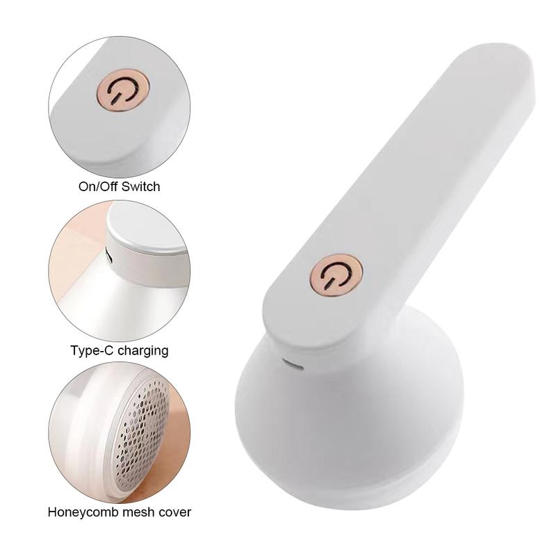 Electric Lint Remover Electric Pellet Fluff Remover 6 Blades Debobbler Clothes Shaver USB Rechargeable for Home Travel