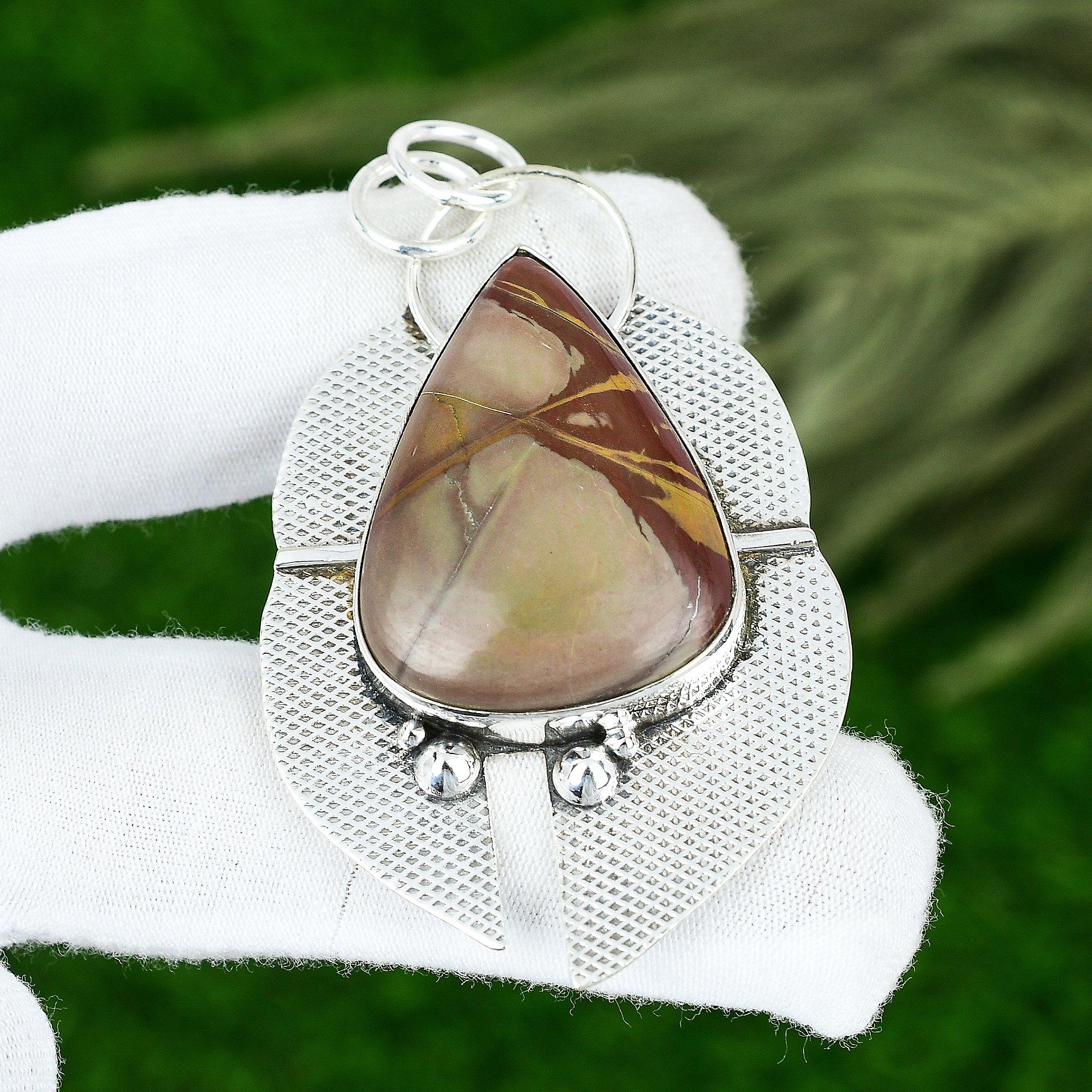 Memorial Day Sale Noreena Jasper Gemstone Boho Pendant Jewelry Sterling Silver