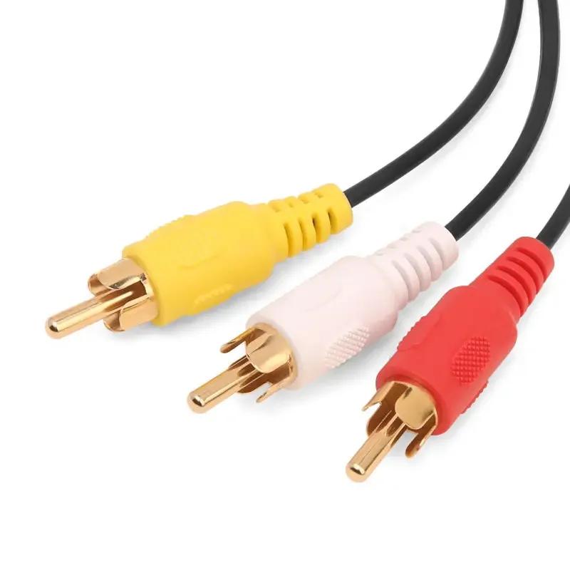 1.5m AV Cable, 3.5mm Audio Cable Split Into Three RCA Connectors, 3 RCA Audio-video Connection Cable, 3.5mm To Component Cable