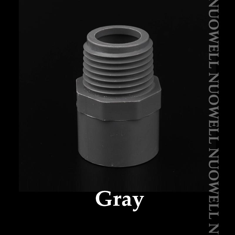 5pcs 20 25 32mm PVC Pipe Connector Male Thread Straight Pipe Connector Garden Irrigation Pipe Fittings Water Supply Tube Joints