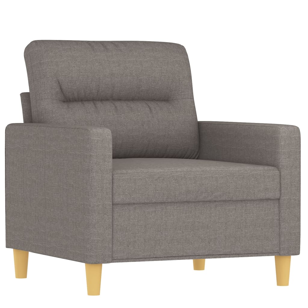 Vidaxl 4-Częściowy Komplet Wypoczynkowy Z Poduszkami, Taupe, Tkanina