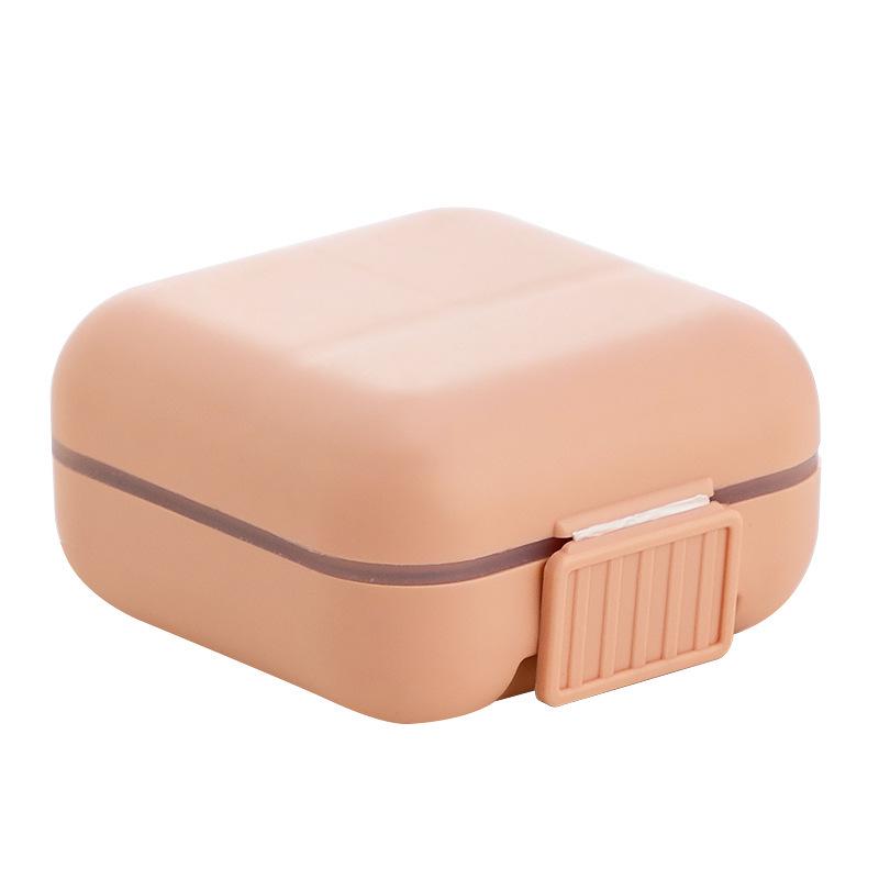 Dual-Layer Dustproof Portable Medicine Box with Double Seal and Compartments