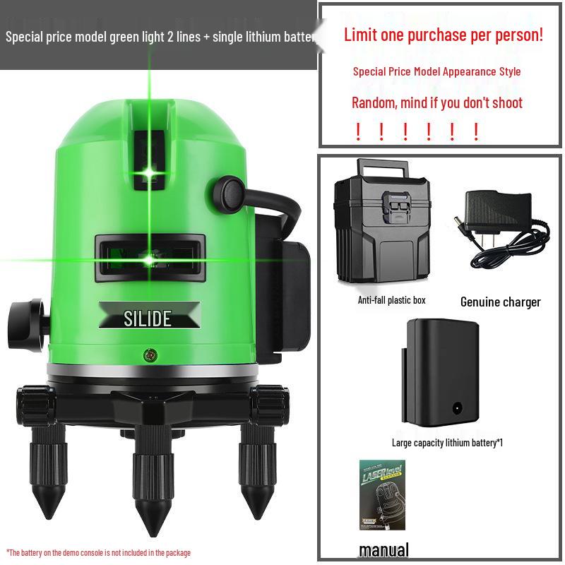 Outdoor High-Precision Green Laser Level with Infrared and Automatic 2-Line/5-Line Drawing
