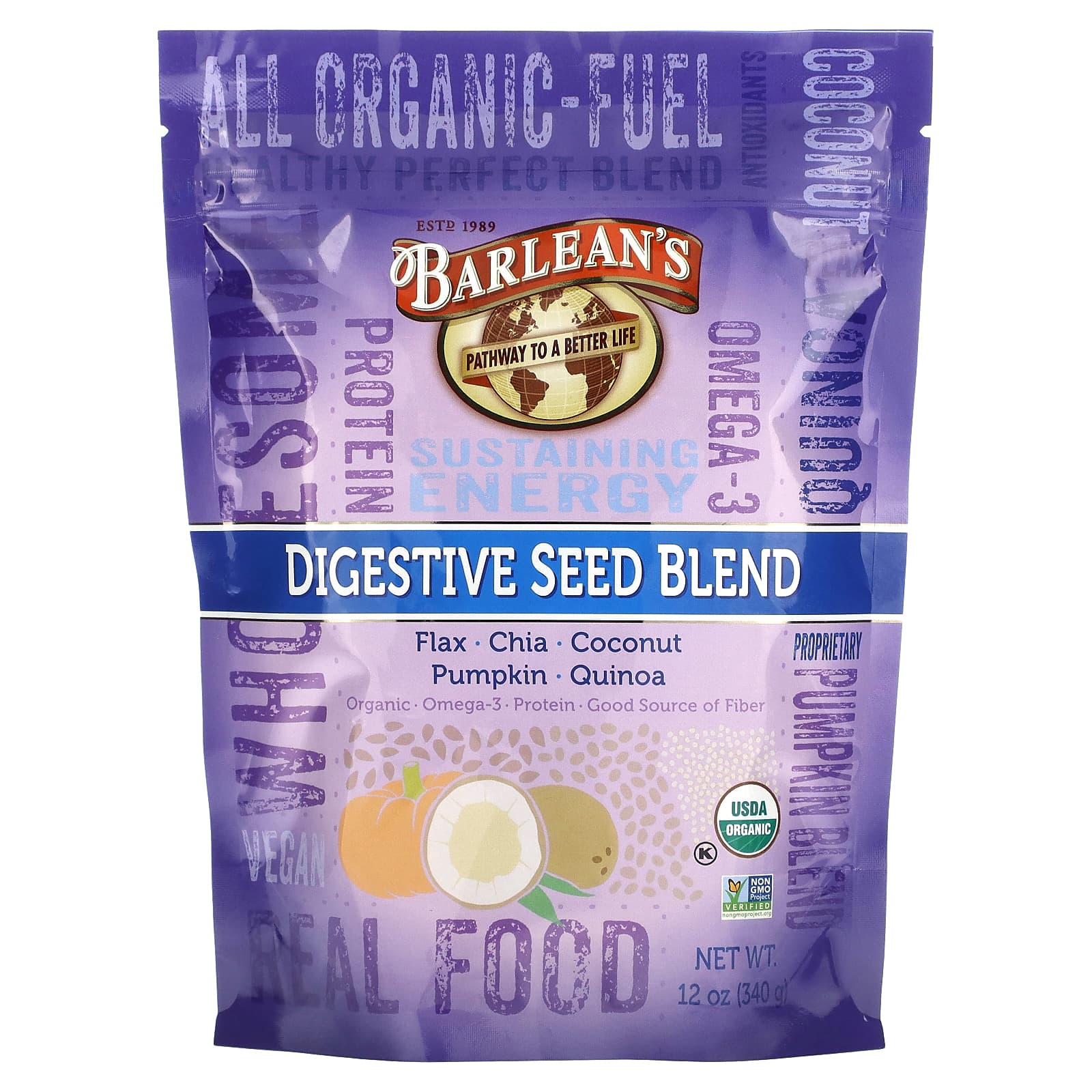 

Barlean S Organic Digestive, 12 Oz (340 G)