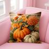 Fodera Cuscino Riscaldante Zucca Fodera Cuscino in Lino Naturale Stampa Double-Sided Cuscino Decorativo per Divano Arredamento Casa Regalo