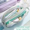 Large Capacity Pencil Case Cartoon Stationery Storage Pouch New Zipper Pen Bag  Stationery Supplies