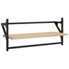 6 Piece Wall Shelf Set with Bars Sonoma Oak Wood Based Material