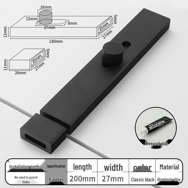 No-Drill Bathroom Door Latch: Simple Lock for Toilet & Sliding Doors