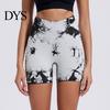 Curve-enhancing Shorts Yoga Slim Fit High Elasticity Tummy Control Seamless Quick Dry Tie-dye Waist Jogging Hollow Out Anti-exposure Butt Lifted Soft
